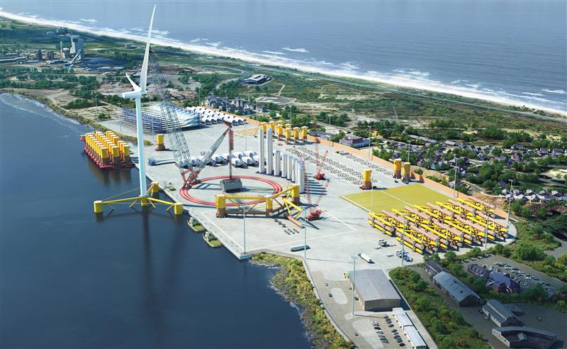 HumboldtBay Floating Wind Turbine at port